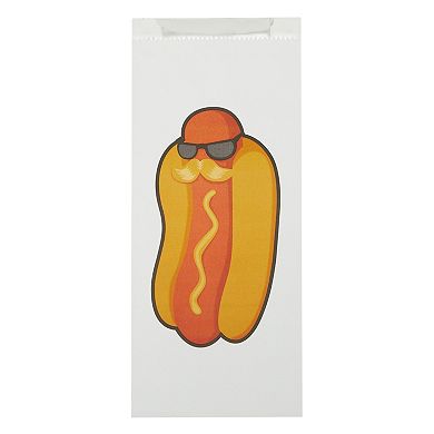 100 Pack 4th Of July Patriotic Party Supplies Disposable Hot Dog Foil Paper Bags