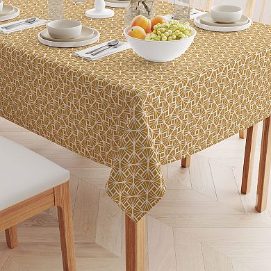 Square Tablecloth, 100% Cotton, 60x60", Diamond Art Deco