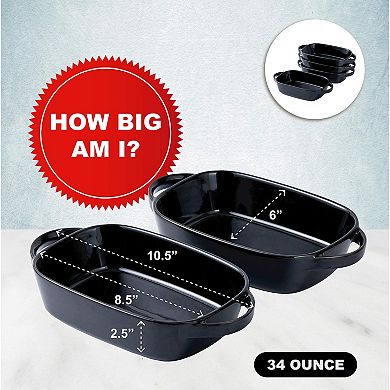 Deep Dish Porcelain Pie Pan for Baking, Ideal for Thanksgiving and Christmas Dinner