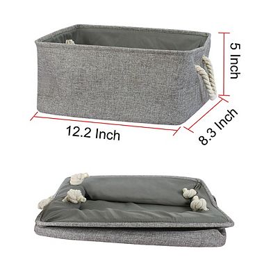 Collapsible Storage Bin Basket Organizer Box Fabric Container S Size