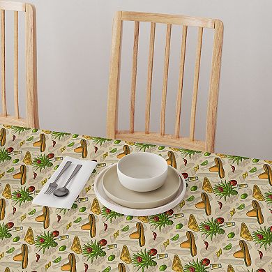 Square Tablecloth, 100% Cotton, 60x60", Fiesta Time