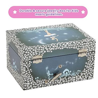 Musical Jewelry Storage Box with Twirling Fairy and Swan Lake Tune
