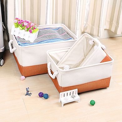 Home Dual Handles Laundry Bin Basket Storage Container Box L Size