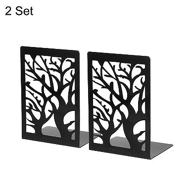 2 Set Tree L-Shaped Bookend for Home Office Stationery Storage