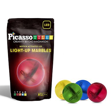 4pk Light Up Marbles for Marble Run