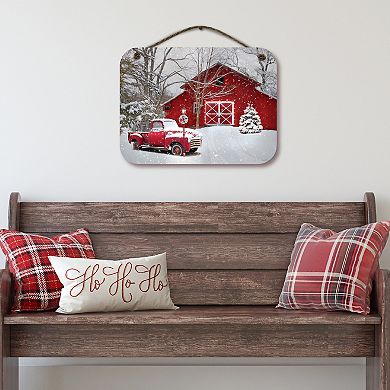 COURTSIDE MARKET Truck Full Of Sleds Hanging Sign Wall Art