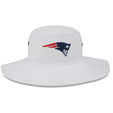 Men's New Era White New England Patriots 2023 NFL Training Camp Panama Bucket Hat