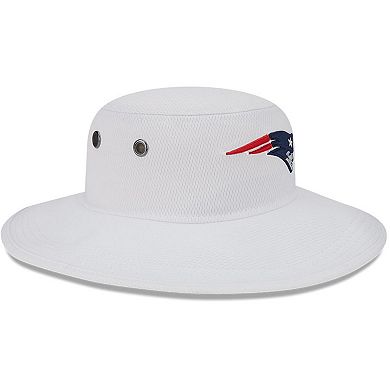 Men's New Era White New England Patriots 2023 NFL Training Camp Panama Bucket Hat