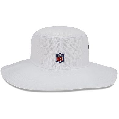 Men's New Era White New England Patriots 2023 NFL Training Camp Panama Bucket Hat