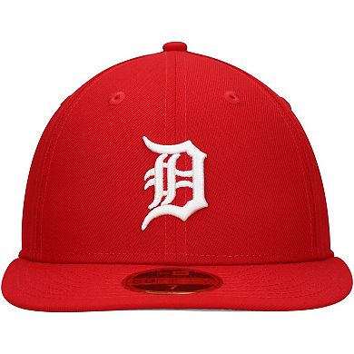 Men's New Era Scarlet Detroit Tigers Low Profile 59FIFTY Fitted Hat