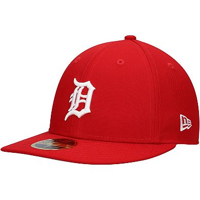 Men's New Era Scarlet Detroit Tigers Low Profile 59FIFTY Fitted Hat