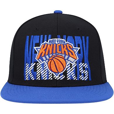 Men's Mitchell & Ness Black New York Knicks SOUL Cross Check Snapback