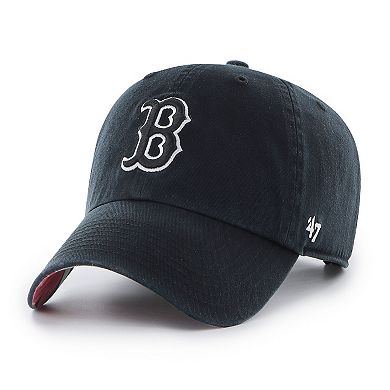 Men's '47 Black Boston Red Sox Dark Tropic Clean Up Adjustable Hat
