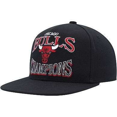 Men's Mitchell & Ness  Black Chicago Bulls Hardwood Classics SOUL Champions Era Diamond Snapback Hat