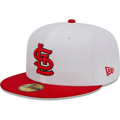 Men's New Era White/Red St. Louis Cardinals Optic 59FIFTY Fitted Hat