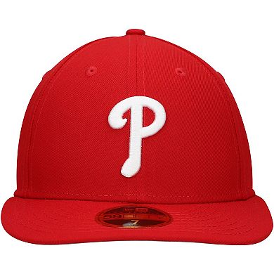 Men's New Era Scarlet Philadelphia Phillies Low Profile 59FIFTY Fitted Hat