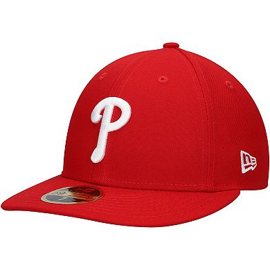 Men's New Era Scarlet Philadelphia Phillies Low Profile 59FIFTY Fitted Hat