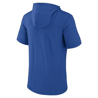 Men's Fanatics Branded Royal Los Angeles Dodgers Short Sleeve Hoodie T-Shirt