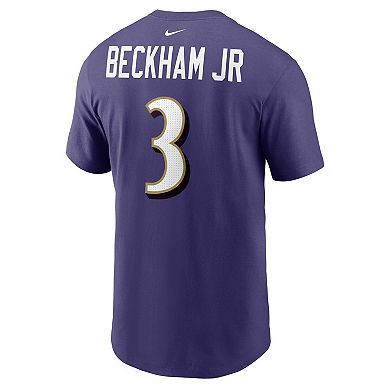 Men's Nike Odell Beckham Jr. Purple Baltimore Ravens Player Name & Number T-Shirt