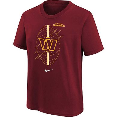 Youth Nike Burgundy Washington Commanders Icon T-Shirt