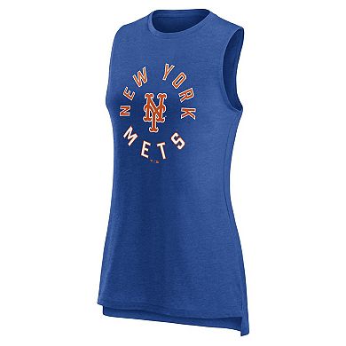 Women's Fanatics Branded  Heather Royal New York Mets What Goes Around Tank Top