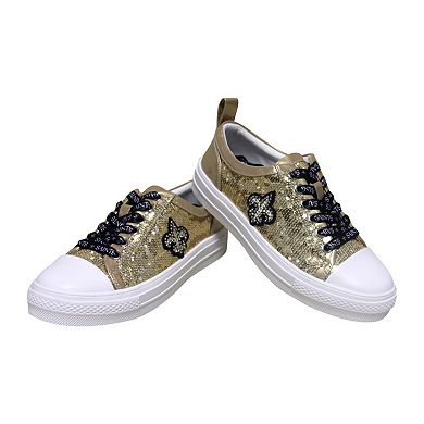 Women's Cuce Gold New Orleans Saints Team Sequin Sneakers