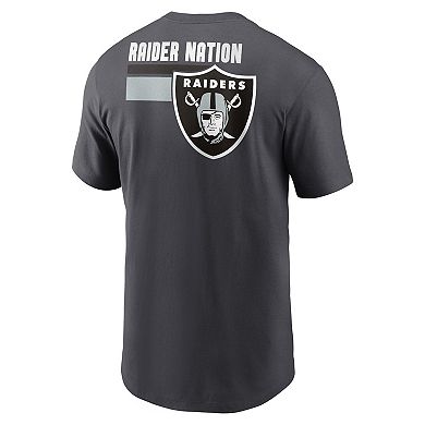 Men's Nike Anthracite Las Vegas Raiders Blitz Essential T-Shirt