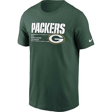 Men's Nike Green Green Bay Packers Division Essential T-Shirt