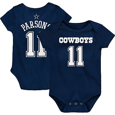 Infant Micah Parsons Navy Dallas Cowboys Mainliner Player Name & Number Bodysuit