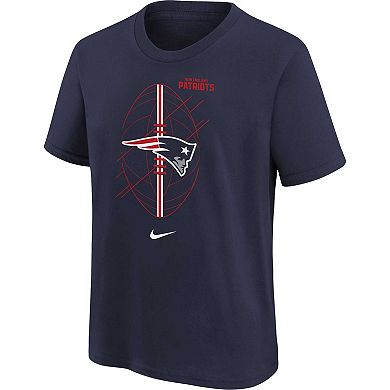 Preschool Nike Navy New England Patriots Icon T-Shirt