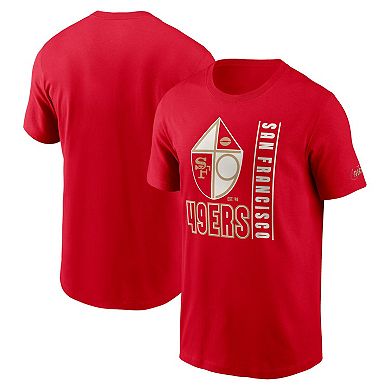 Men's Nike  Scarlet San Francisco 49ers Lockup Essential T-Shirt