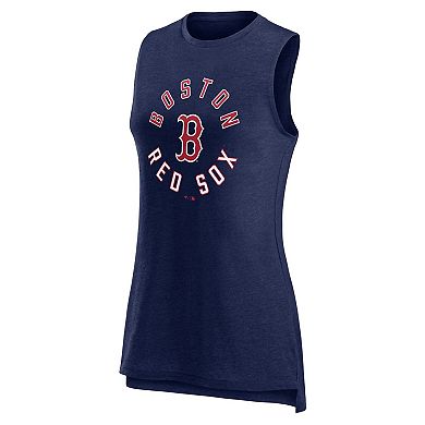 Women's Fanatics Branded  Heather Navy Boston Red Sox What Goes Around Tank Top