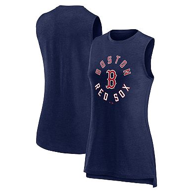 Women's Fanatics Branded  Heather Navy Boston Red Sox What Goes Around Tank Top