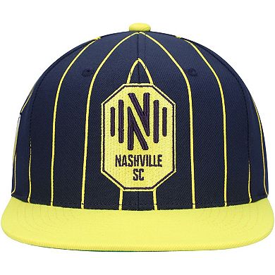 Men's Mitchell & Ness Navy Nashville SC Team Pin Snapback Hat