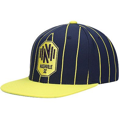 Men's Mitchell & Ness Navy Nashville SC Team Pin Snapback Hat