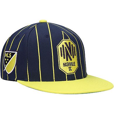 Men's Mitchell & Ness Navy Nashville SC Team Pin Snapback Hat