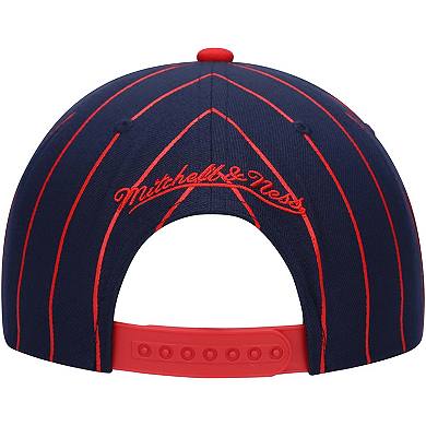 Men's Mitchell & Ness Navy New York Red Bulls Team Pin Snapback Hat