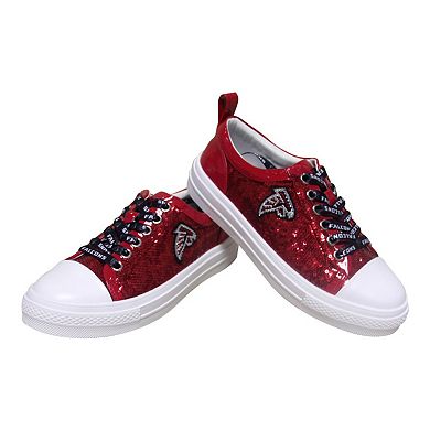 Women's Cuce Red Atlanta Falcons Team Sequin Sneakers