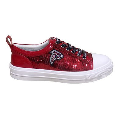 Women's Cuce Red Atlanta Falcons Team Sequin Sneakers