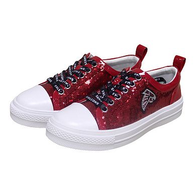 Women's Cuce Red Atlanta Falcons Team Sequin Sneakers