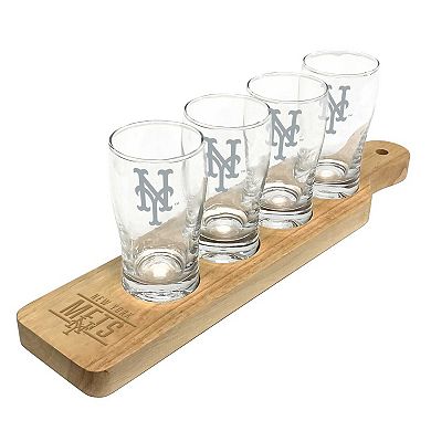 New York Mets Four-Pack Beer Flight Glass Set