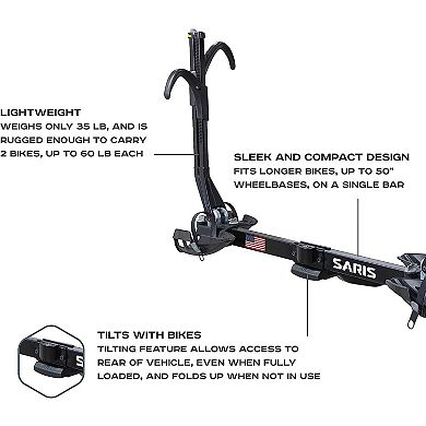 Saris SuperClamp EX Hitch Bike Rack, Bike Rack for Car, 4 Bikes