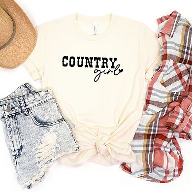 Country Girl Heart Short Sleeve Graphic Tee