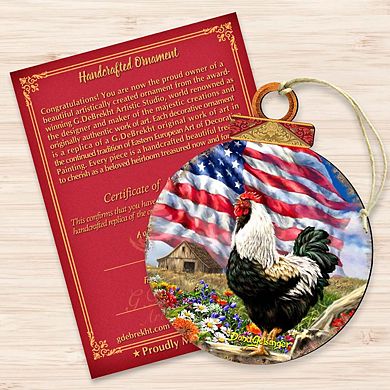 Morning in America Wooden Ornament by Gelsinger - American Patriotic Decor