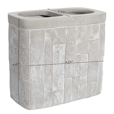 Sweet Home Collection Avalon Bath Accessory Collection Concrete Bathroom Toothbrush Holder