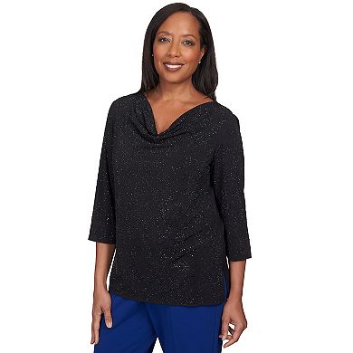 Women's Alfred Dunner Shimmery Cowl Neck Top