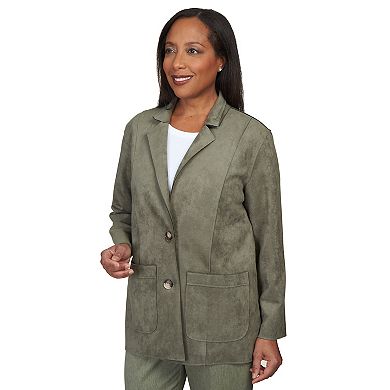 Women's Alfred Dunner Faux-Suede Car Coat