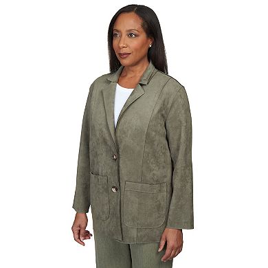 Women's Alfred Dunner Faux-Suede Car Coat