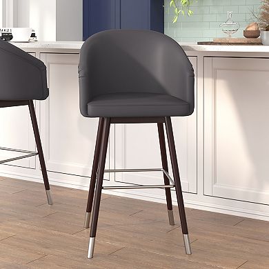 Flash Furniture Margo Commercial Grade Mid-Back Modern Barstool 