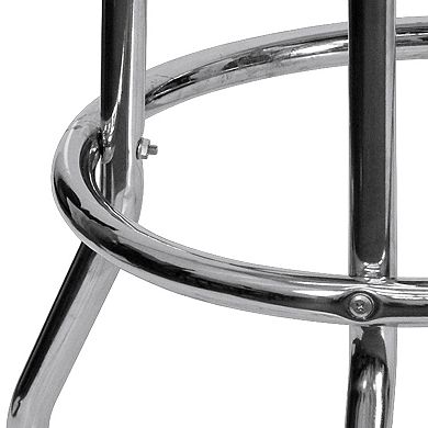 Flash Furniture Bruno Double-Ring Chrome Barstool 